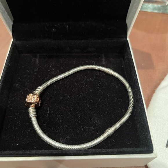 Pandora Moments Snake Chain Bracelet Two-tone - Picture 2 of 4